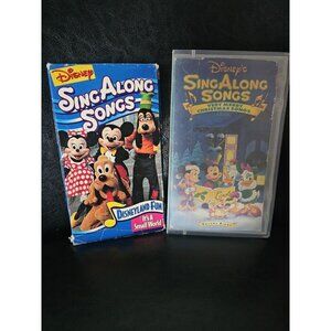 Lot Of 2 Disney's Sing Along Songs VHS- Small Word & Disney Very Merry Christmas